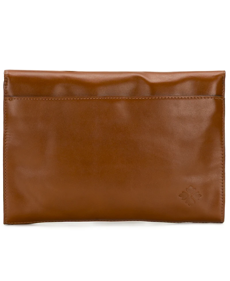 Patricia Nash Chalaronne Medium Leather Hydrangea Embellishment Clutch Crossbody Bag