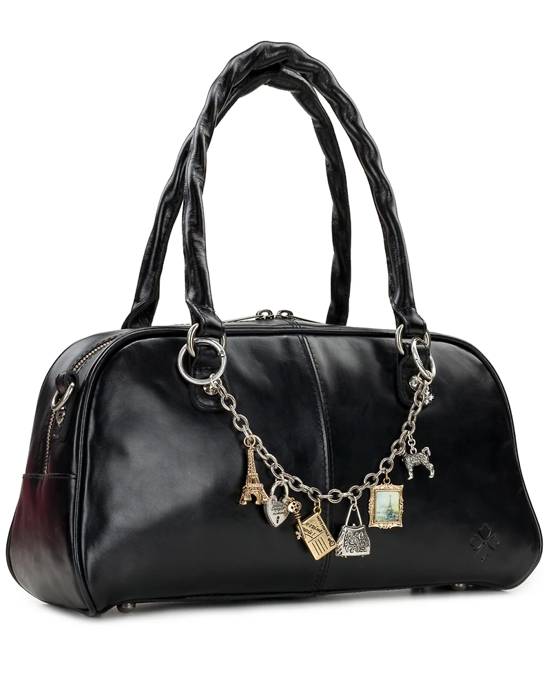 Patricia Nash Pomezia Large Leather Crossbody Satchel Bag