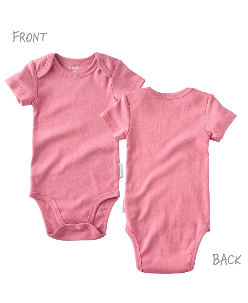 butterblu Baby Boys' or Girls' Short-Sleeve Bodysuit, 5-Pack