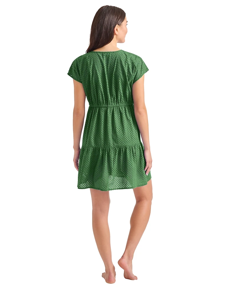Tommy Bahama Women's Cotton V-Neck Mini Dress Cover-Up