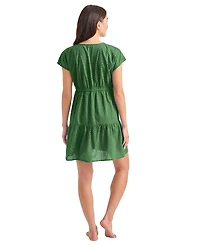 Tommy Bahama Women's Cotton V-Neck Mini Dress Cover-Up