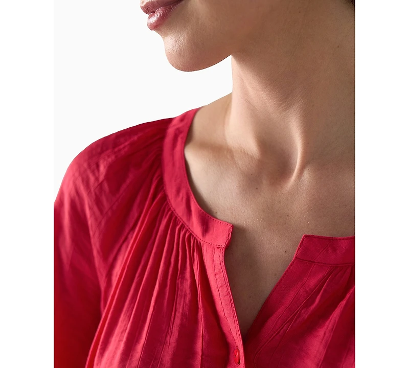 Liverpool Los Angeles Women's Draped Short-Sleeve Blouse