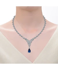 White Gold Plated And 14k Cubic Zirconia 3MM Tennis Necklace