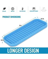 Silicone Sponge Holder for Kitchen Sink - Flexible Multipurpose Soap Tray Organizer