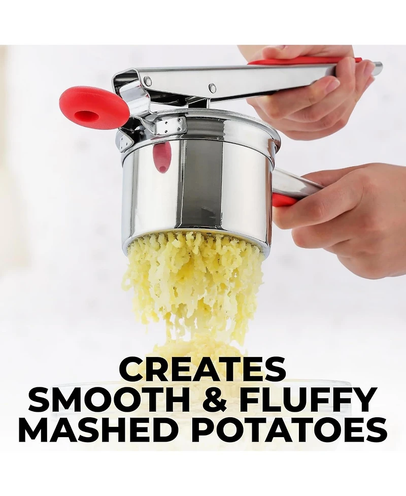 Zulay Kitchen Potato Ricer with 3 Interchangeable Discs