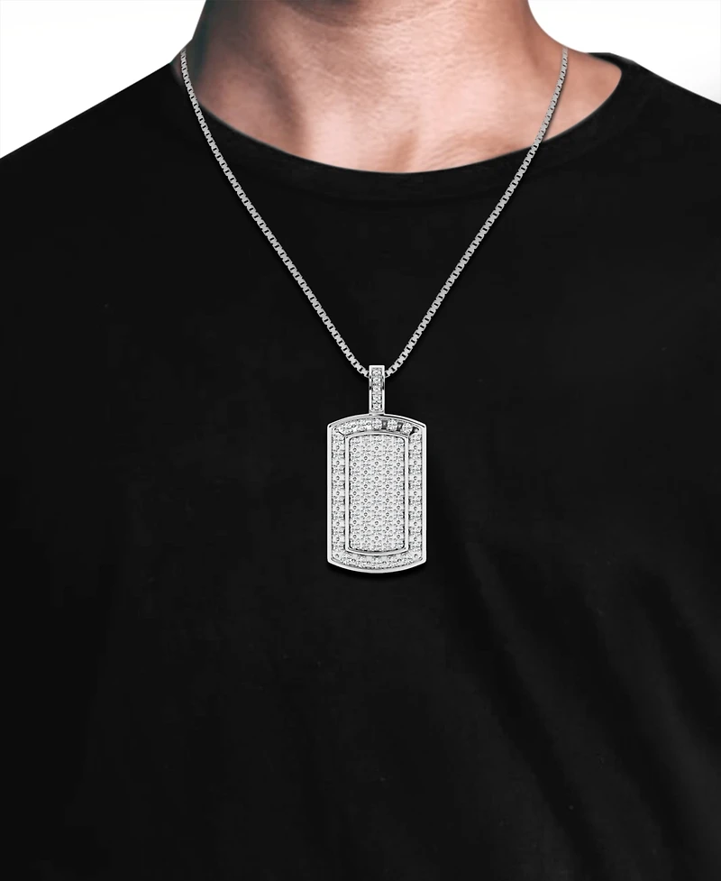 Macy's Diamond (2 ct. t.w.) Pendant Necklace in Sterling Silver