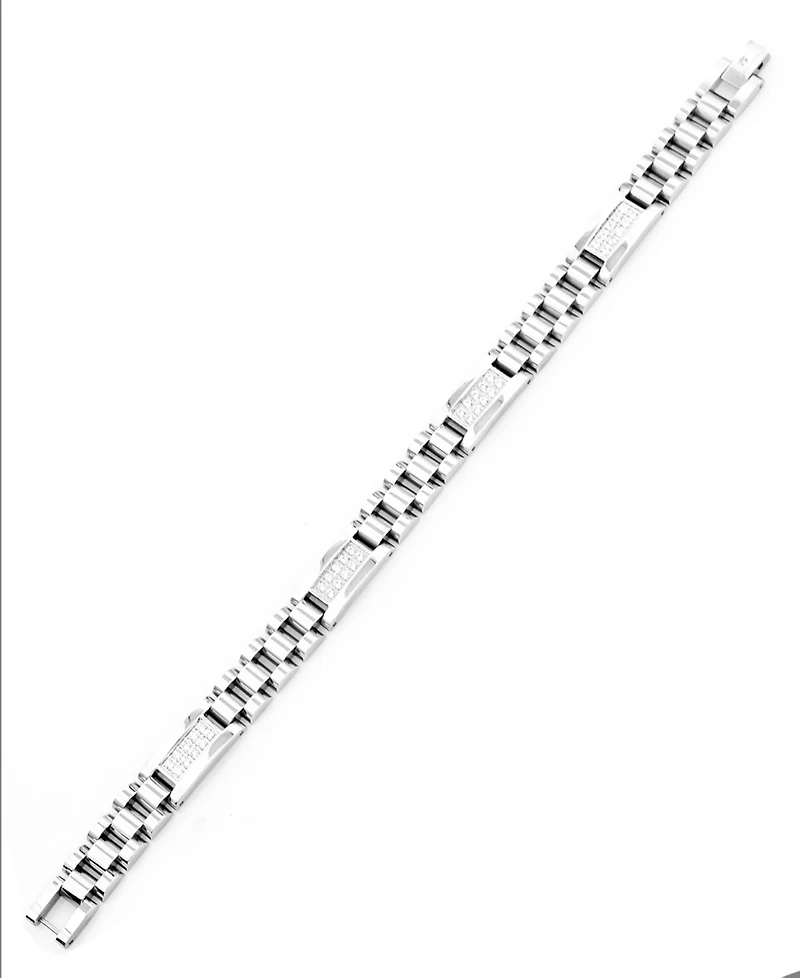 Macy's Diamond (1 ct. t.w.) Bracelet in Stainless Steel (Also Available in Yellow Ip-Plating)
