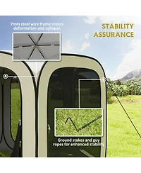 11ft Pop Up Screen Tent, UPF50+ Camping Gazebo w/ Carry Bag,