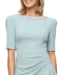 Alex Evenings Women's Embellished-Neck Ruffle Gown