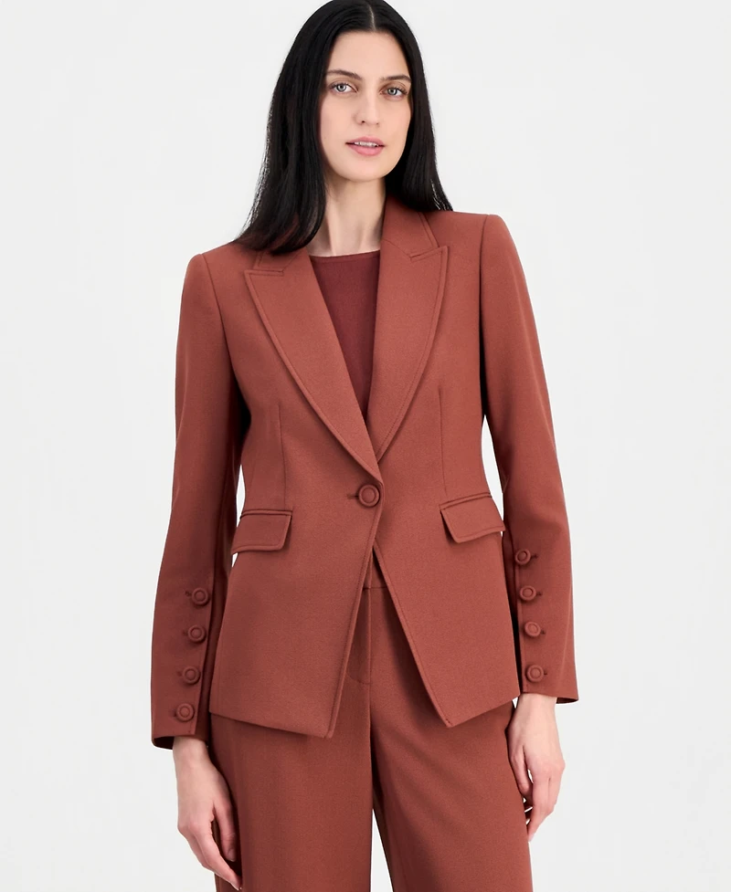 Tahari Asl Women's One-Button Peak-Lapel Blazer