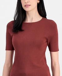 Tahari Asl Women's Short-Sleeve Sweater T-Shirt