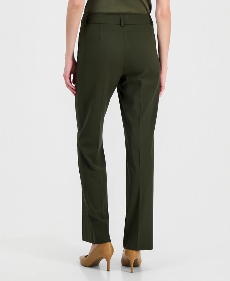 Tahari Asl Women's High-Rise Straight-Leg Pants