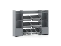 Slickblue Large Kids Storage Organizer with 8 Bins and Bookshelf