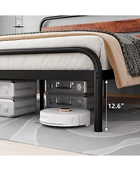 gaomon Bed Frame with Headboard and Footboard, with Under Bed Storage, All-Metal Support System, No Box Spring Needed, Easy Assembly