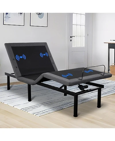 gaomon Twin Xl Adjustable Bed Frame, Ergonomic Electric Bed Base with Wireless Remote and 2 Usb Ports, Head and Foot Incline, Nightlight, Massager