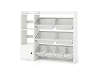 Slickblue Children s Toy Organizer with Bookshelf and Cabinet Door