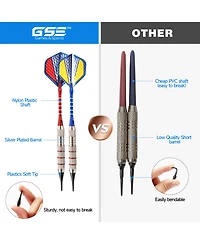 Gse Games & Sports Expert 18 Grams Chrome Soft Tip Darts(6-Pack) - Professional
