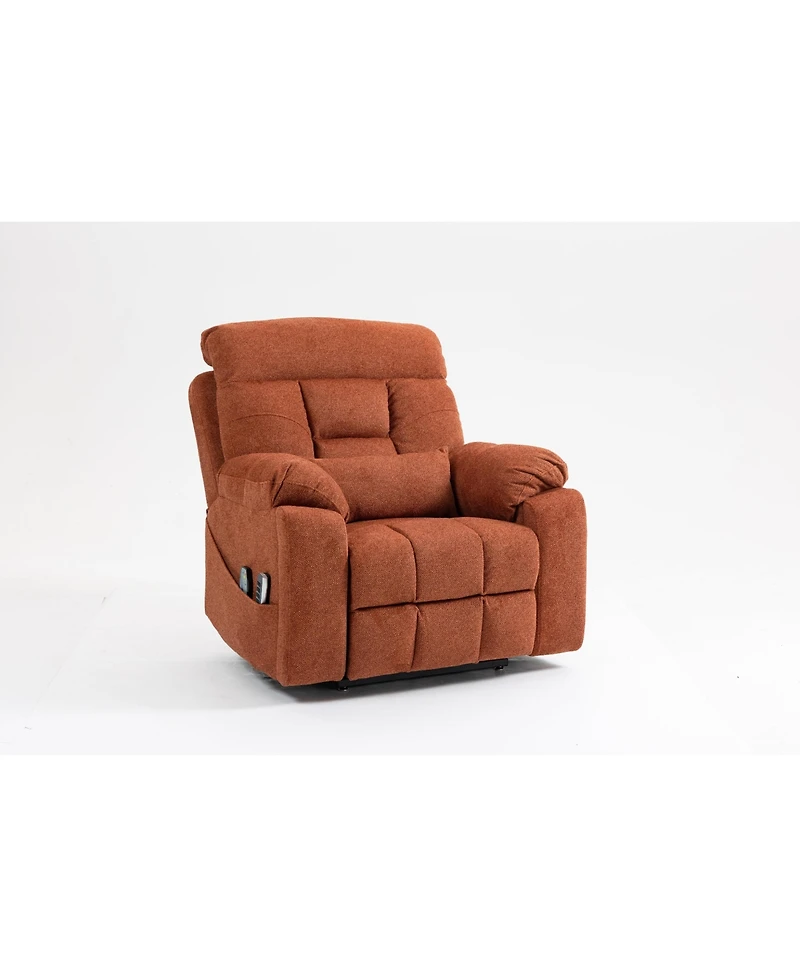Clihome Old Age Electric Lift Chair, Flat High Density Foam Electric Sofa, with Heating and Massage Functions