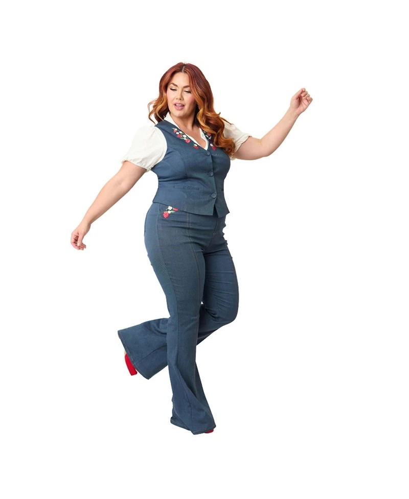 Unique Vintage Plus 1970s Flare Pants