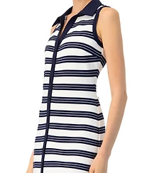 Ivonne Women's Sleeveless Striped long Dress