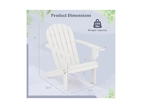 Acacia Wood Adirondack Patio Chair with Slanted Seat