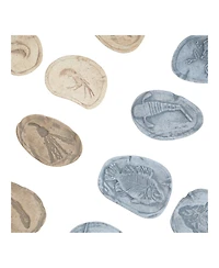 Kaplan Early Learning Magnetic Matching Aquatic Life Fossil Stones - Set of 8