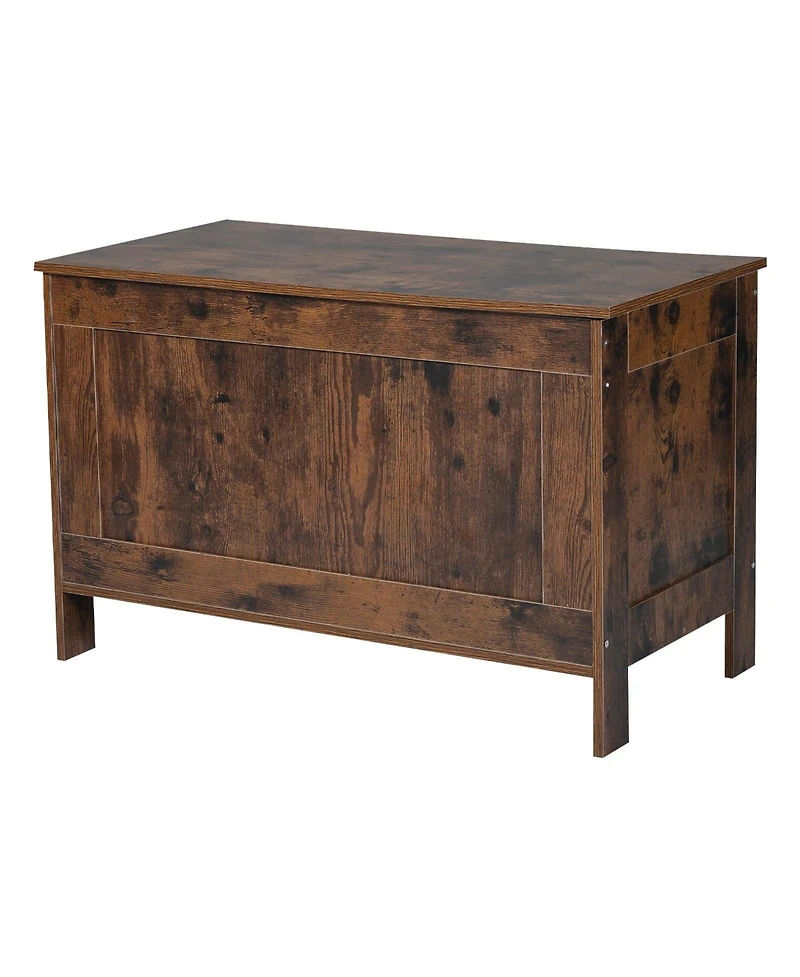 Slickblue Kids Wooden Toy Box Chest with Safety Hinge Storage Bench