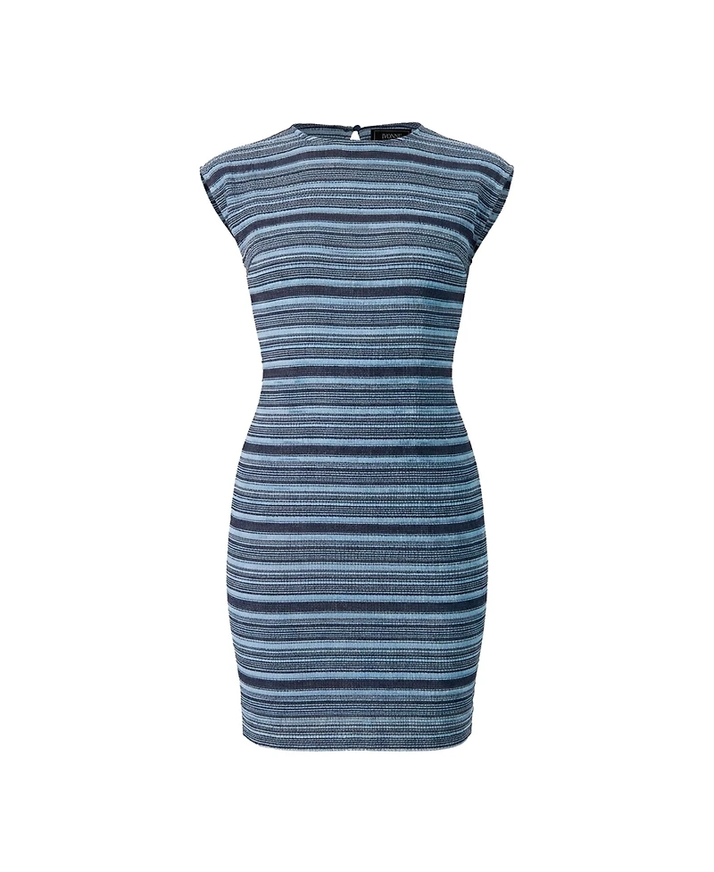 Ivonne Women's Short Sleeveless Knit Dress with Round Neck