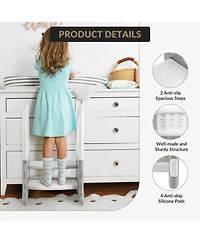 gaomon 2-in-1 Toilet Seat with Step Stool, Potty Chair Attachment, Adjustable Seat and Step Ladder