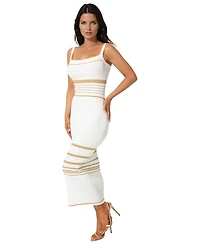 Bebe Women's Illusion Sweater Bodycon Maxi Dress
