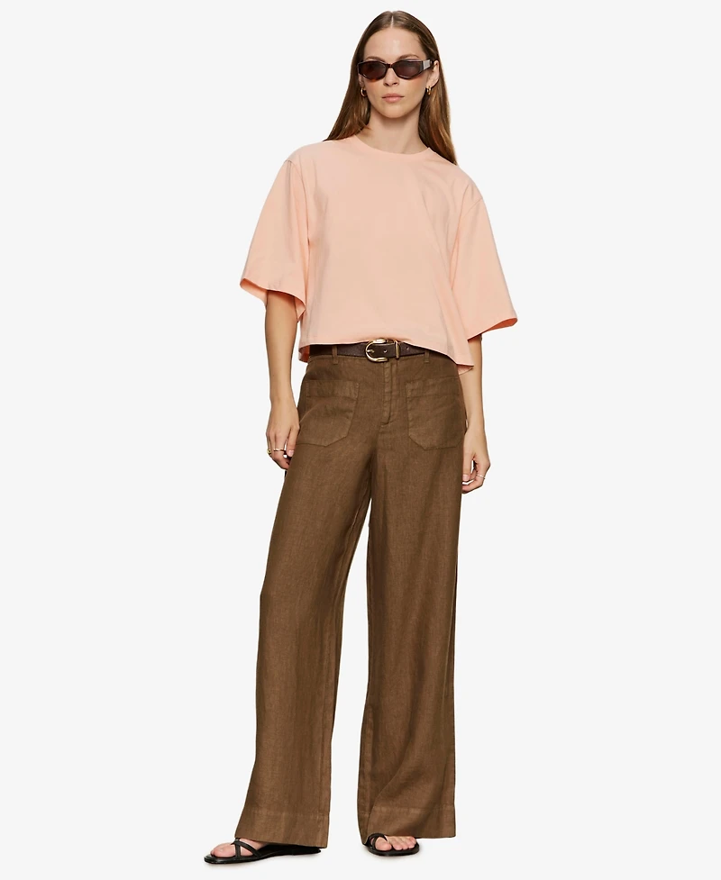 Sanctuary Women's The Linen Marine Wide-Leg Pants