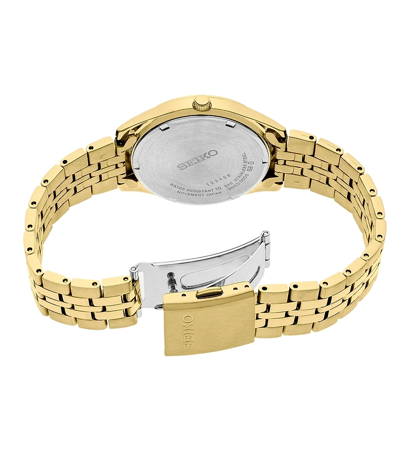 Seiko Men's Gold Stainless Steel Dial Bracelet Watch, 36.9mm