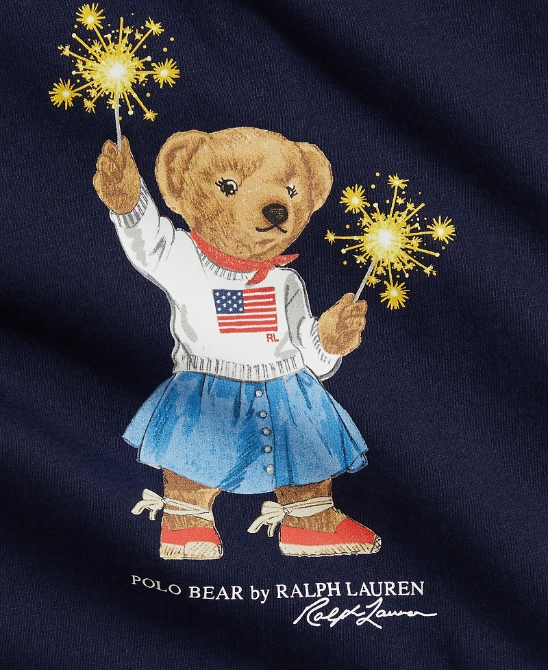 Polo Ralph Lauren Baby Girls' Short Sleeve Bear Tiered Dress and Bloomer 2-Piece Set