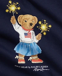 Polo Ralph Lauren Baby Girls' Short Sleeve Bear Tiered Dress and Bloomer 2-Piece Set