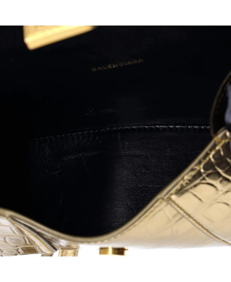 Pre-Owned Balenciaga Xs Hourglass Top Handle Bag Embossed Leather