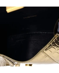 Pre-Owned Balenciaga Xs Hourglass Top Handle Bag Embossed Leather