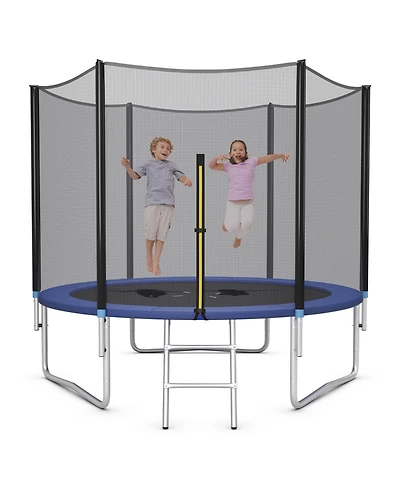 Gymax Outdoor Trampoline Bounce Combo W/Safety Closure Net Ladder