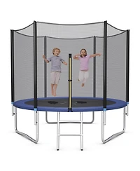 Gymax Outdoor Trampoline Bounce Combo W/Safety Closure Net Ladder