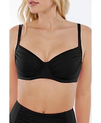 Popilush Women's Shapewear Ruched Tummy Control Bikini Top & High Waist Bottom Set