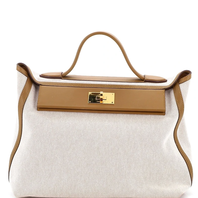 Pre-Owned HERMES 35 24/24 Bag Canvas and Swift
