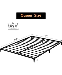 gaomon 6 Inch Queen Bed Frame Low Profile Metal Platform Heavy Duty Steel Slat Easy Assembly No Box Spring Noise Free