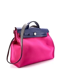 Pre-Owned HERMES 39 Herbag Zip Leather and Toile