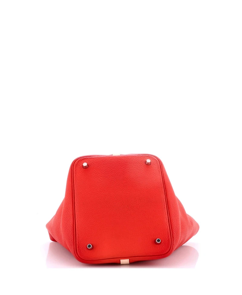 Pre-Owned HERMES Mm Bicolor Picotin Lock Bag Clemence with Swift