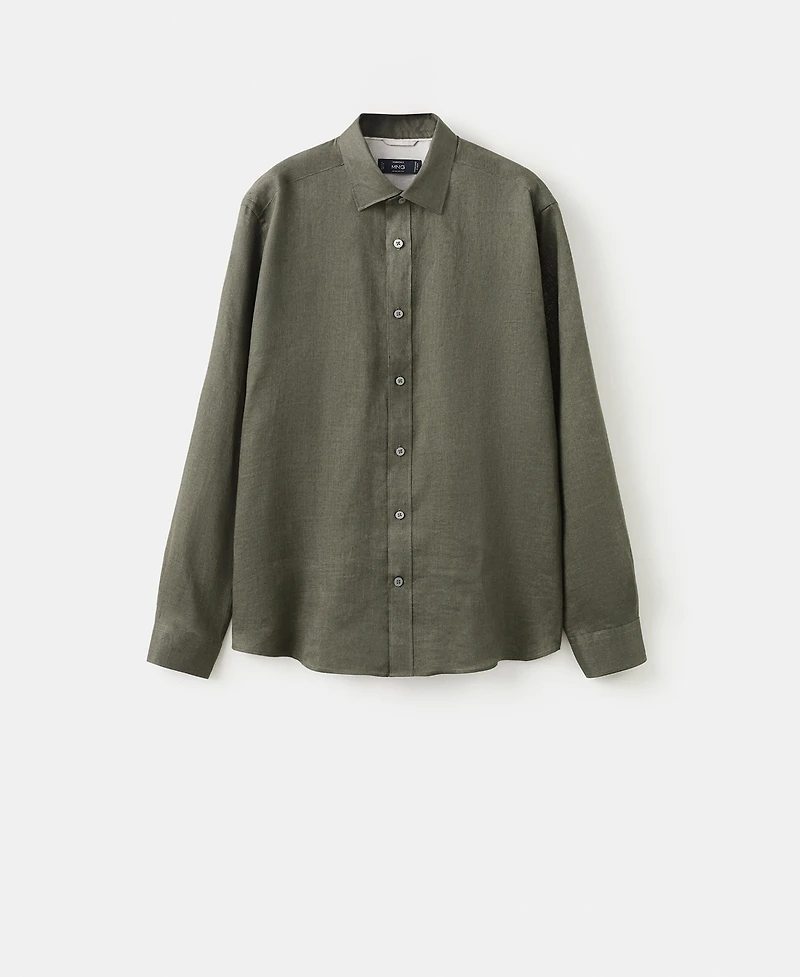Mango Men's Regular-Fit Linen Shirt