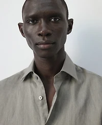 Mango Men's Linen Slim-Fit Shirt