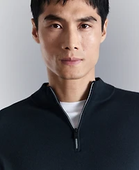 Mango Men's Comfort Stretch Zip-Up Sweater