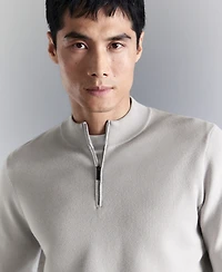 Mango Men's Comfort Stretch Zip-Up Sweater