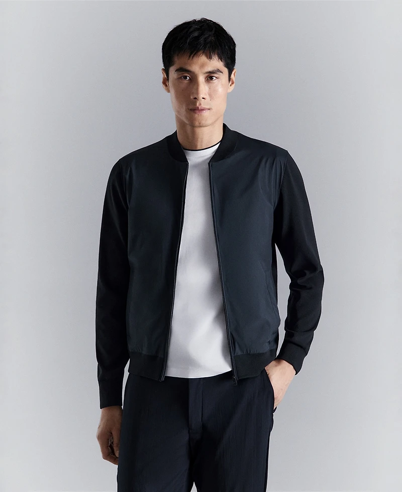 Mango Men's Combined Knit Bomber Jacket