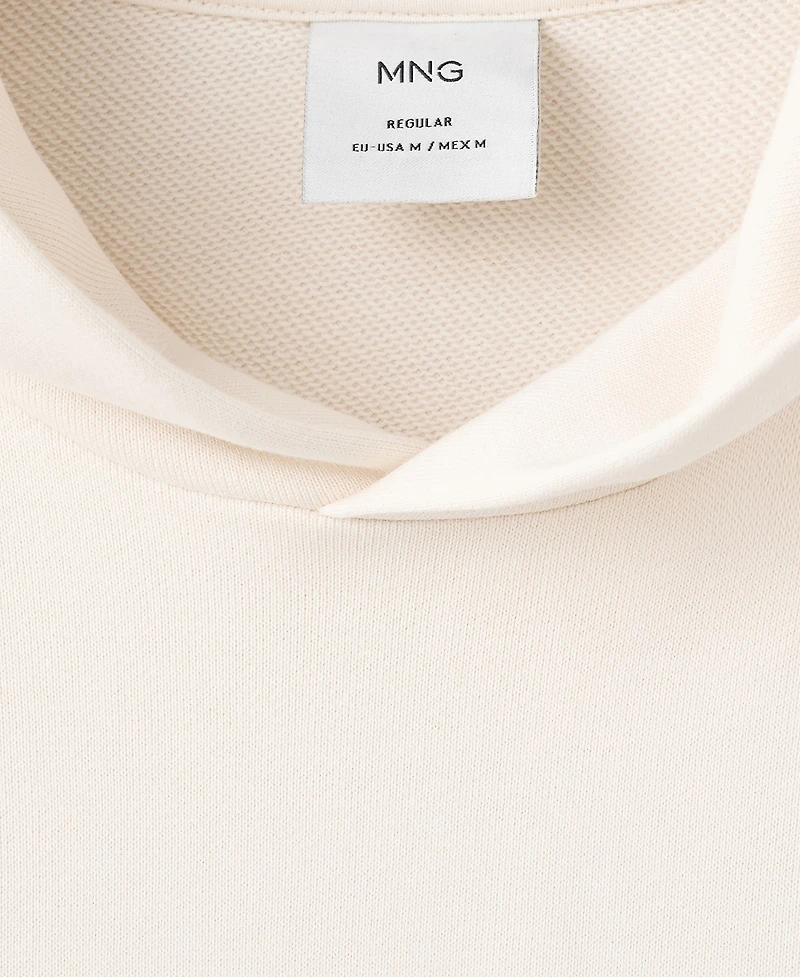 Mango Men's Cotton Hooded Sweatshirt