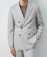 Mango Men's Amalfi Slim-Fit Double-Breasted Blazer